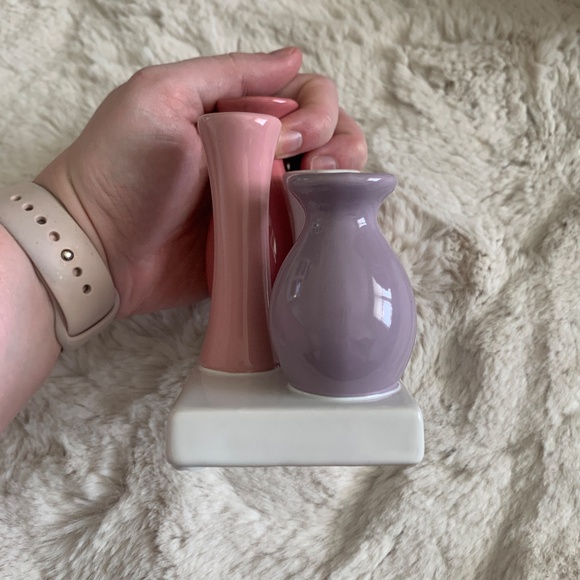 Purple and Pink Ceramic Bud Vase- 5 Tubes - Picture 5 of 6